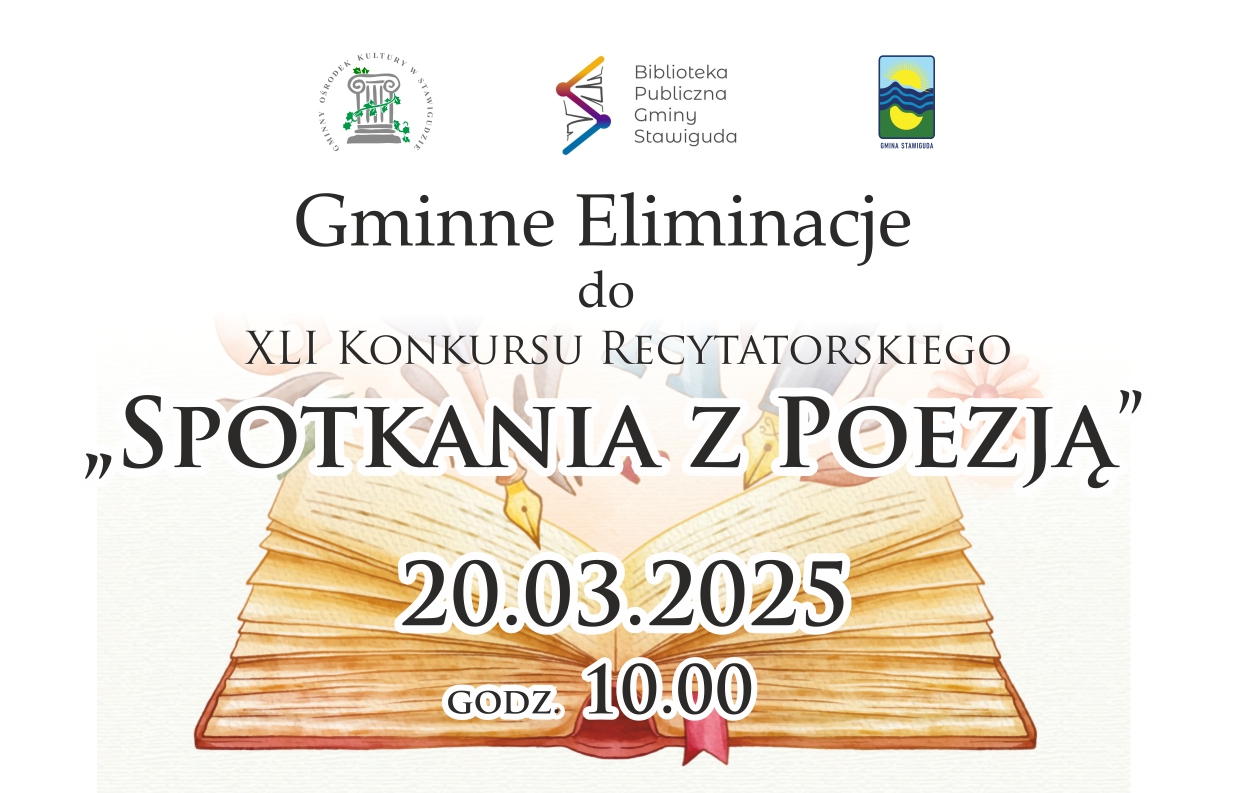 Gminne eliminacje do XLI Wojewódzkiego Konkursu Recytatorskiego "Spotkania z Poezją 2025"