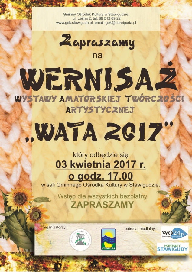 WATA 2017 plakaty zapowiedz wernisaz ulotka